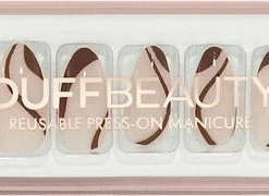 DUFFBeauty Reusable Press-On Manicure - Cappuccino Swirl