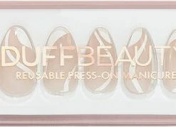 DUFFBeauty Reusable Press-On Manicure - Milky Swirl