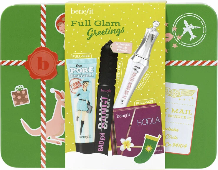 Benefit Cosmetics Full Glam Greetings Holiday Set - Bryn-gel, Mascara, Bronzer Og Ansigt - Billede 4