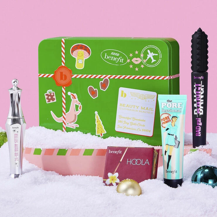 Benefit Cosmetics Full Glam Greetings Holiday Set - Bryn-gel, Mascara, Bronzer Og Ansigt - Billede 5