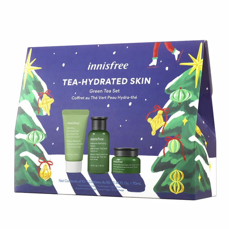 Innisfree Green Tea Skin Moisturiser Set - Ansigtsplejesæt - Billede 2
