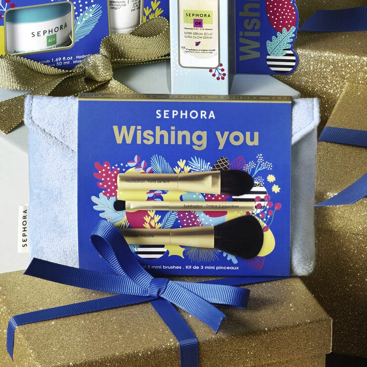 Sephora Collection Set Of 3 Mini Makeup Brushes Gaveæske - Billede 3