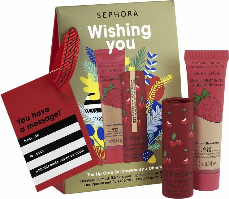Sephora Collection Strawberry + Cherry Lip Care Set - Wishing You