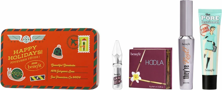 Benefit Cosmetics Totally Glam Telegram Holiday Set - Bryn-gel, Ansigtsprimer, Bronzer O